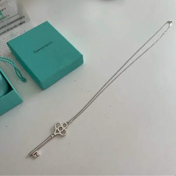 Tiffany Crown Key Necklace in Sterling Silver